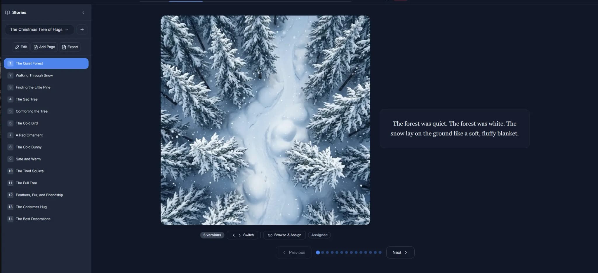 Story Viewer - Browse and edit story pages with version control